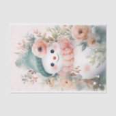 Mousseline Shabby Chic Snowman 3 Découpage Papier (Recto)