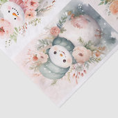 Mousseline Shabby Chic Snowman Collage 1 papier décolpage (Détail)
