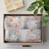 Mousseline Shabby Chic Snowman Collage 1 papier décolpage (Cadeau)