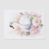 Mousseline Shabby Chic Swan 2 Découpage papier (Recto)