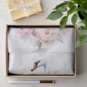 Mousseline Shabby Chic Swan 2 Découpage papier (Cadeau)
