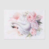 Mousseline Shabby Chic Swan 4 Découpage papier (Recto)