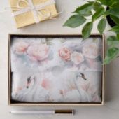 Mousseline Shabby Chic Swan Collage 1 papier décolpage (Cadeau)