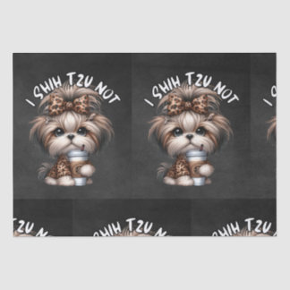 Mousseline Shih Tzu Pas De Papier Tissu