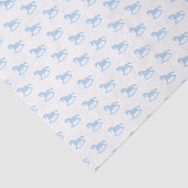 Mousseline Silhouette Cheval à rocher Papier Tissu Bleu (Détail)