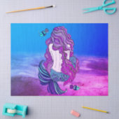 Mousseline Sirène dans le papier de fond marin (Artisanat)