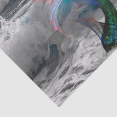 Mousseline Sirène et papier de tissus océaniques (Détail)