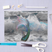 Mousseline Sirène et papier de tissus océaniques (Artisanat)