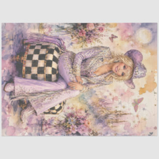 Mousseline Sizzle dans le papier decoupage Dolly Lavande