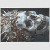 Mousseline Skeleton gothique Skull Decoupage papier de tissus (Recto)