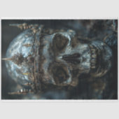 Mousseline Skeleton gothique Skull Decoupage papier de tissus (Recto)