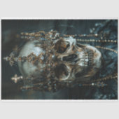 Mousseline Skeleton gothique Skull Decoupage papier de tissus (Recto)