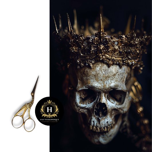 Mousseline Skeleton gothique Skull Decoupage papier de tissus