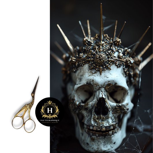 Mousseline Skeleton gothique Skull Decoupage papier de tissus