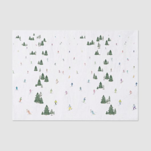 Mousseline Ski et snowboard Imprimer papier Tissu (Recto)