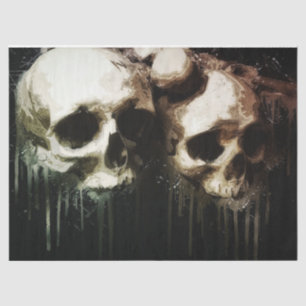 Mousseline Skulls Rustic 16 Découpage Tissu Papier