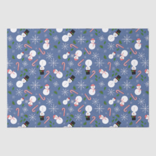 Mousseline Snowman Snowflo hiver vacances Tissu papier