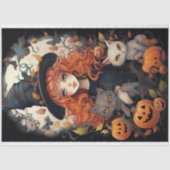 Mousseline Sorcière fille 2 Halloween papier découpage (Recto)