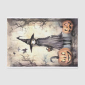 Mousseline Sorcière fille 9 Halloween papier découpage (Recto)