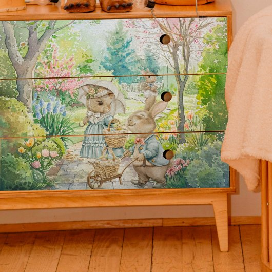 Mousseline Spring Garden Walk Découpage papier tissu