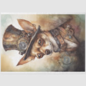 Mousseline Steampunk Chihuahua 2 découpage papier (Recto)