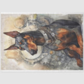 Mousseline Steampunk Doberman 5 papier découpage (Recto)