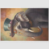 Mousseline Steampunk Elephant 1 papier découpage (Recto)