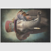 Mousseline Steampunk Elephant 3 découpage papier (Recto)