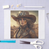 Mousseline Steampunk femme Decoupage Papier (Artisanat)