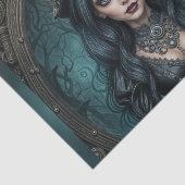 Mousseline Steampunk Goth Goddess Femme Découpage Papier (Détail)