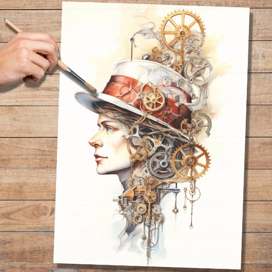 Mousseline Steampunk Man 1 Papier de découpage