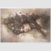 Mousseline Steampunk Woman 2 papier découpage (Recto)