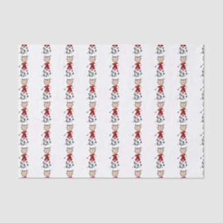 Mousseline Stick Figure Soccer Rouge Uniforme Tissu Papier