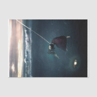 Mousseline Suivre La Lumière - Déchoupage Papier Tissu