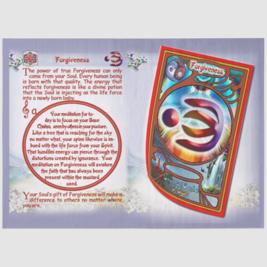 Mousseline Symbole de pardon Papier Tissu (Recto)