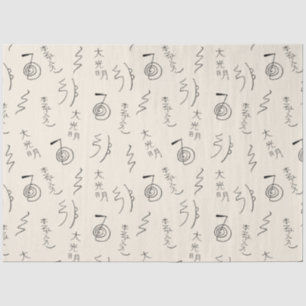 Mousseline Symboles Reiki Motif - Reiki Tissus papier