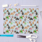 Mousseline Tablette de Noël Shetland Sheepdog Tissu Papier (Artisanat)