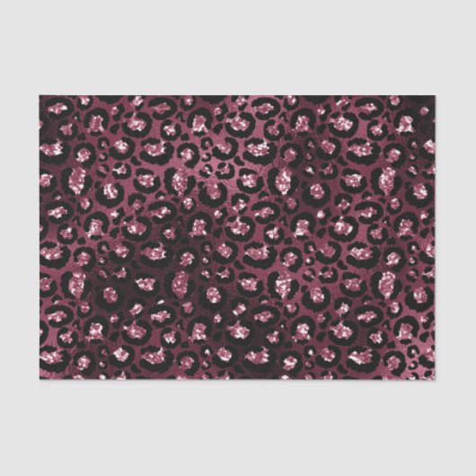 Mousseline Taches de léopard pailletées de papier d'aluminium (Recto)