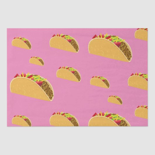 Mousseline Taco Mardi Design - Papier Tissu (Recto)