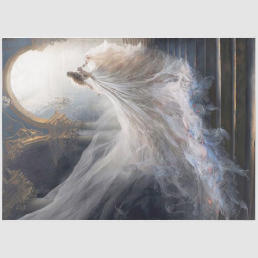 Mousseline Tard au papier de fond de balle (Recto)