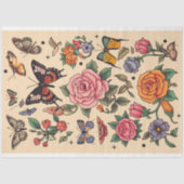 Mousseline Tatouage 1 Papier de découpage (Recto)