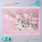 Mousseline Teddy Bear Rose Colonnes Papier Tissu (Artisanat)