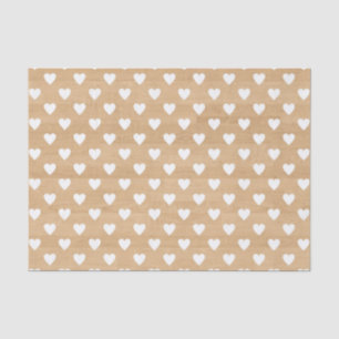 Mousseline Texture en bois rustique avec Coeurs blancs Papier