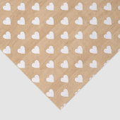 Mousseline Texture en bois rustique avec Coeurs blancs Papier (Détail)