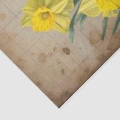 Mousseline Thé du matin avec Daffodils Déchoupage papier de p (Détail)