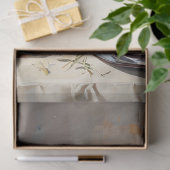 Mousseline Thé du matin avec Daiseys Découpage papier tissu (Cadeau)