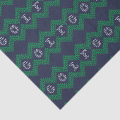 Mousseline Thème de golf Blue Christmas Tissu Papier (Détail)