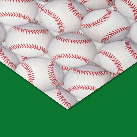 Mousseline Thème sportif Baseball Tissu Papier
