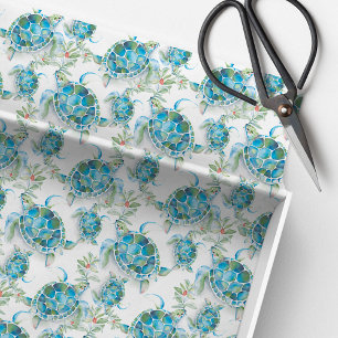 Mousseline Tissu de la tortue de mer Papier de fond Plage tro