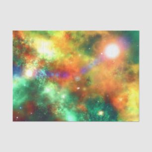 Mousseline Tissu espace papier cosmos étoiles système solaire